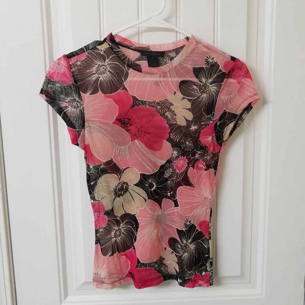 The Limited sheer floral top